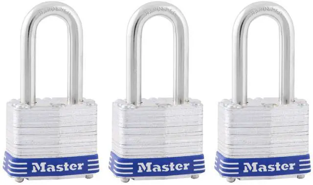 Main image of Outdoor Padlocks, Lock Set with Keys, Keyed Alike Padlocks with Long Hardened Shackles that Resist Cutting for Gates, Sheds, Fences, 3 Pack, 3TRILF