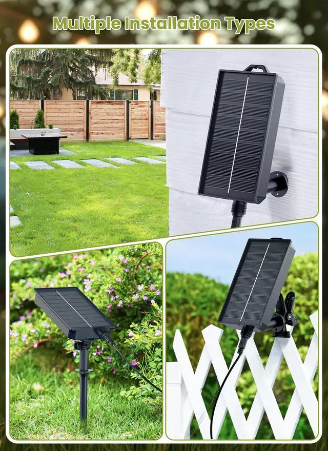 Alt view image 6 of 7 - 58FT Solar String Lights Outdoor, IP65 Waterproof, Remote, Timer | Patio Lights with 17 LED Shatterproof Bulbs, 3 Light Modes, Dimmable, Outside Light for Backyard Porch Yard Party Xmas Decor