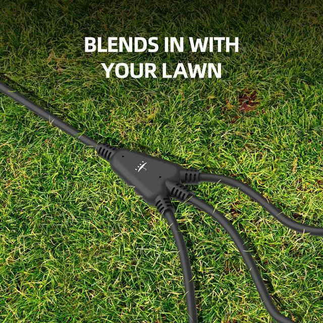 Alt view image 4 of 7 - Outdoor Extension Cord with 1 to 3 Splitter Outlets, 25FT Waterproof Cord with Safety Cover, 3 Electrical Outlets for Christmas Decorations, 16 AWG, ETL Listed
