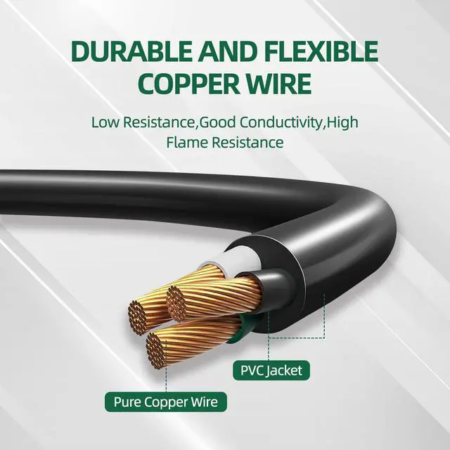 Alt view image 6 of 7 - Outdoor Extension Cord with 1 to 3 Splitter Outlets, 25FT Waterproof Cord with Safety Cover, 3 Electrical Outlets for Christmas Decorations, 16 AWG, ETL Listed