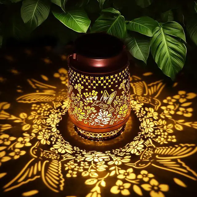 Main image of Solar Lanterns Outdoor Waterproof Hummingbird Elegant Garden Decor Birthday Gifts for Women Mom Grandma Sister Metal Hanging Solar Lights Outside Gardening Decorations for Backyard, Patio, Lawn, Porch