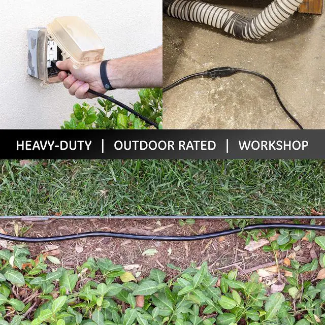 Alt view image 6 of 6 - Outdoor Extension Cord, 40 Ft, Heavy Duty Extension Cord