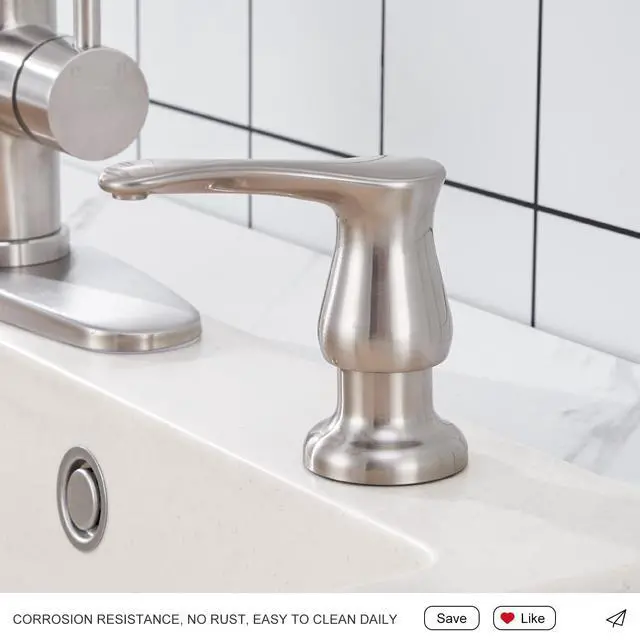 Alt view image 6 of 7 - Kitchen Sink Soap Dispenser Brushed Nickel, G0086BN-G | Under Sink Soap Dispenser with 40" Silicone Extension Tube, Say Goodbye to Frequent Refills