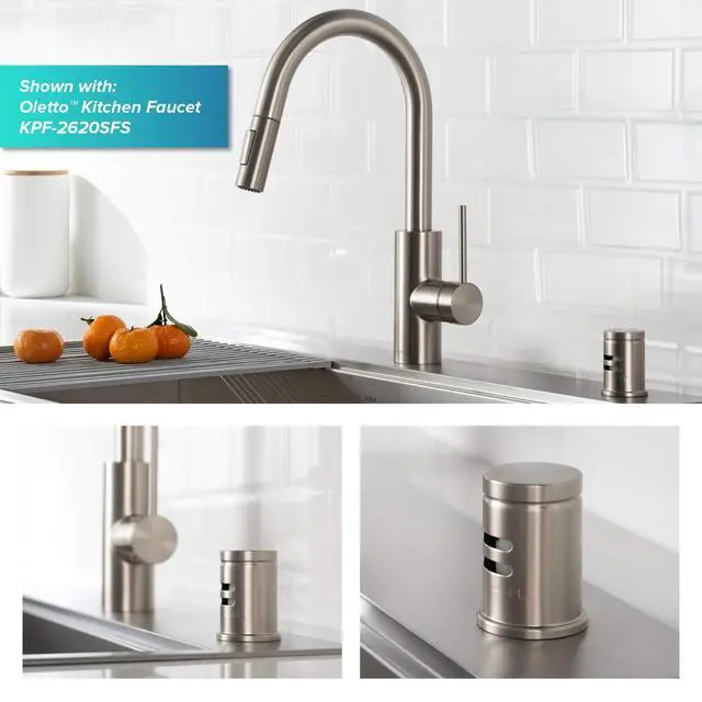 Alt view image 6 of 7 - Dishwasher Air Gap in Spot Free All-Brite Stainless Steel, KAG-1SFS