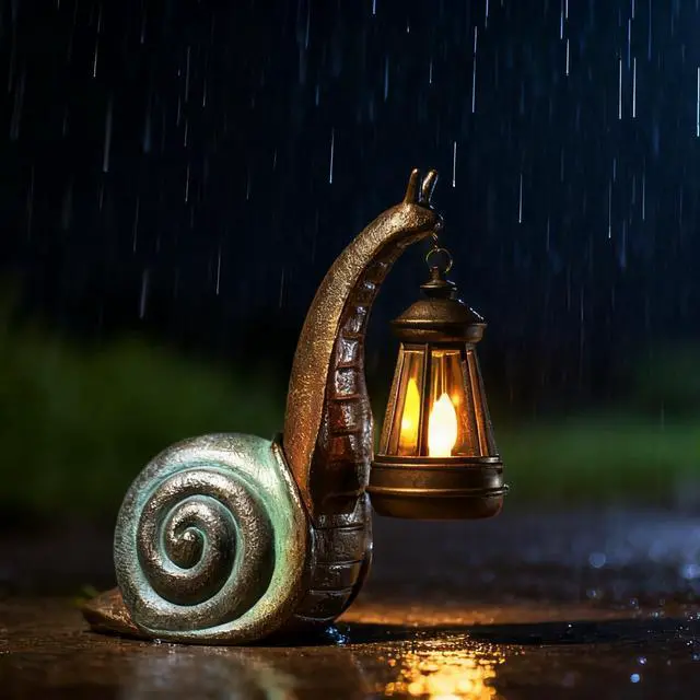 Alt view image 6 of 7 - Solar Garden Snail Statue,Lawn Decor Statue for Patio, Balcony, Yard Ornament - Mothers Day Gifts for Mom Grandma Women