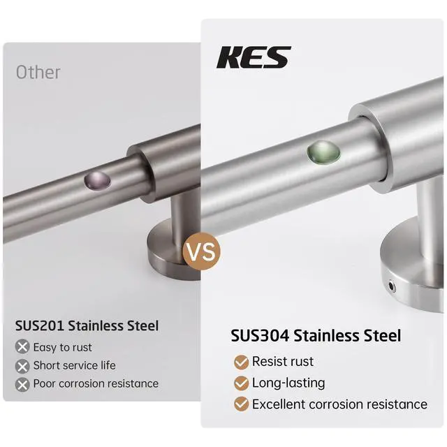 Alt view image 4 of 7 - No Drill 30-Inch Shower Slide Bar with Adjustable Handheld Shower Head Holder, Self Adhesive, Universal Fit, SUS304 Brushed Stainless Steel Drill-Free for Bathroom, F209S78DF-BS