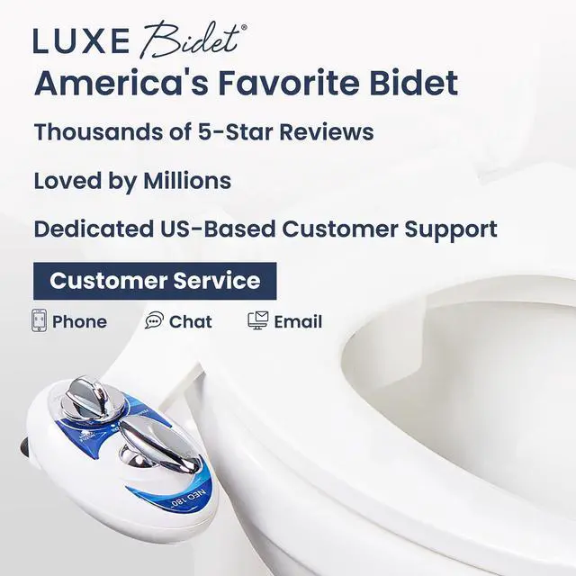 Alt view image 7 of 7 - NEO 180 - Non-Electric Bidet Attachment for Toilet Seat, Blue | Dual Nozzle, Self-Cleaning, Adjustable Water Pressure, Rear & Feminine Wash, with Lever Control