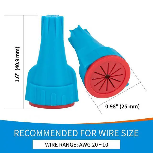 Alt view image 3 of 6 - Waterproof Landscape Wire Connectors for 20-10 AWG 25 PCs UL Listed, Wire Connectors Nuts Best for Outdoor Landscape Lighting