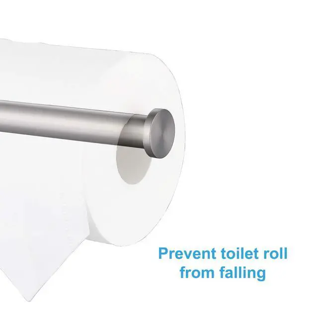 Alt view image 4 of 5 - Toilet Paper Holder SUS304 Stainless Steel Round Size Brushed Nickel 2 Pack