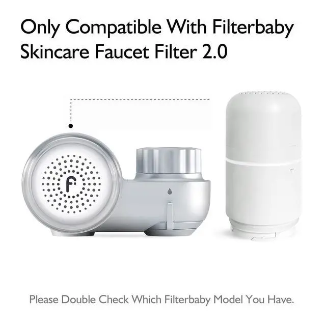 Alt view image 2 of 7 - Skincare Filter 2.0 Replacement Cartridge, | Bathroom Sink Faucet Filter Replacement, 99.9% Chlorine Removal, Only Compatible with 2.0, 1 Pack