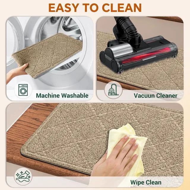Alt view image 6 of 7 - 15 Pcs Stair Treads Non-Slip for Wooden Steps, 8"x30" Beige | Indoor Stair Runner for Kids, Elders & Pets, Washable Polyester Carpet Stair Treads with Peel & Stick Reusable TPE Backing