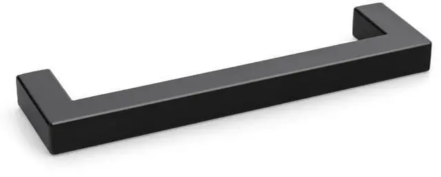Main image of 10 Pack 5 Inch Matte Black Cabinet Handles Kitchen Drawer Pulls | Stainless Steel,Square Bar Modern Hardware,Cabinet Pulls,Smooth Touch,for Bathroom Cupboard Dresser,2 Screws,Easy Install