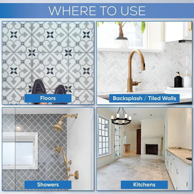 Alt view image 4 of 6 - 16 Oz. Grout Sealer, Clear Grout and Tile Sealer, Natural Finish, Professional Grade, Indoor & Outdoor, Fast Dry and Long Lasting Protection