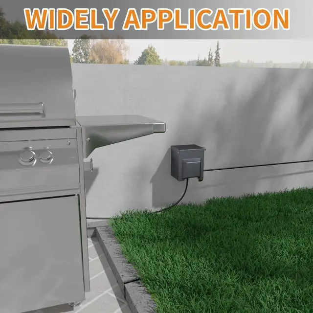 Alt view image 6 of 6 - Outdoor Electrical Outlet Box with Dual 20 Amp WRTR GFCI Receptacles ETL Listed Waterproof GFCI Outlet Box with Cover