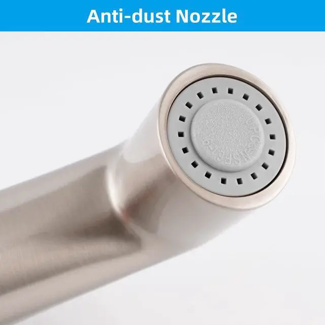 Alt view image 4 of 7 - Universal Kitchen Sink Side Sprayer Head Replacement, Brushed Nickel Finish | NSF/ANSI/CAN 372 Certified, Sink Spray Attachment Compatible with Delta, Moen, Kohler OEM Brand, Sink Faucet Sprayer Head