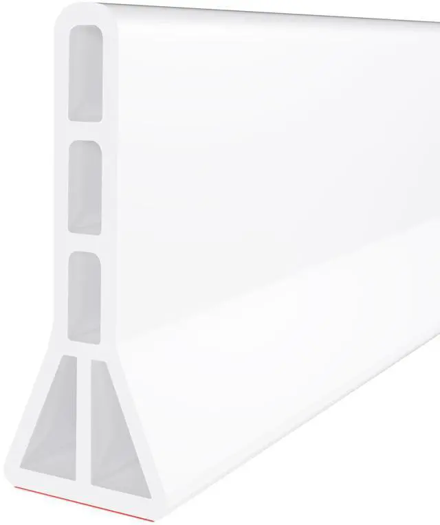 Main image of 3" High Shower Threshold Water Dam 59 IN Collapsible Shower Water Splash Guard for Curbless Shower Threshold Barrier Water Stopper for Wet and Dry Separation Bathroom and Kitchen (White)