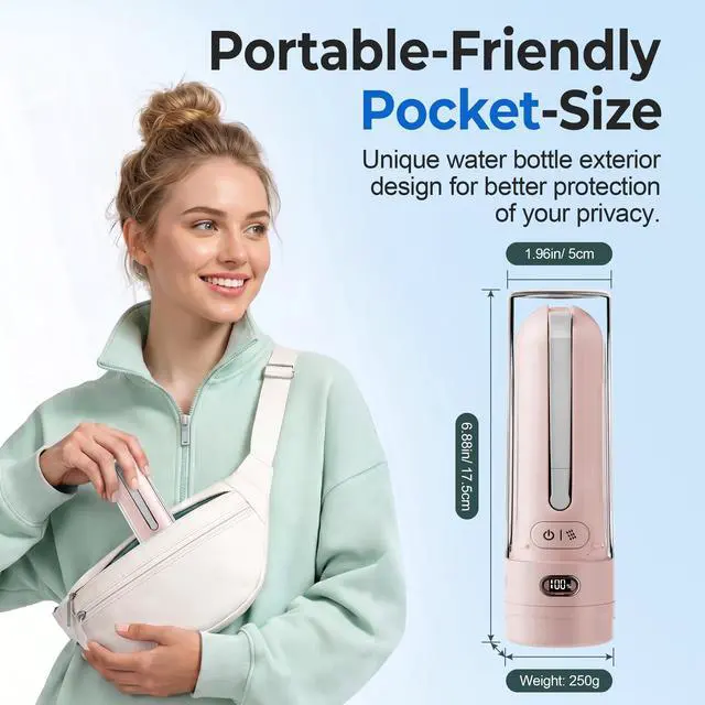 Alt view image 2 of 7 - Portable Bidet for Travel | Bathroom - Rechargeable Electric Bidet Sprayer with 3 Pressure | Waterproof for Ultimate Personal Hygiene Cleaning at Home Office and Camping