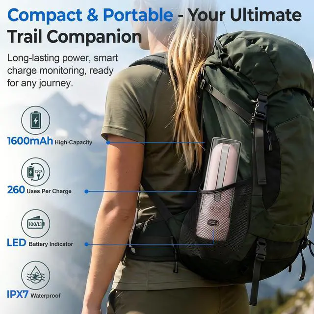 Alt view image 5 of 7 - Portable Bidet for Travel | Bathroom - Rechargeable Electric Bidet Sprayer with 3 Pressure | Waterproof for Ultimate Personal Hygiene Cleaning at Home Office and Camping