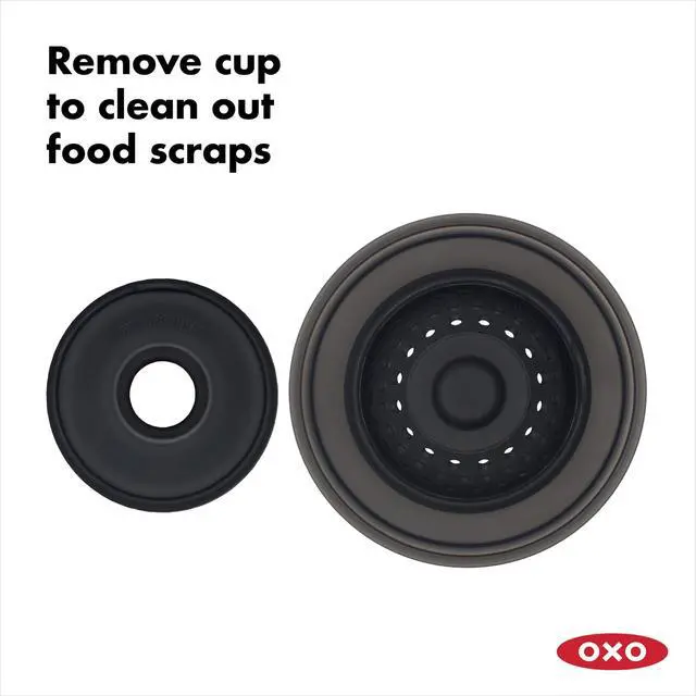 Alt view image 4 of 6 - Good Grips 2-in-1 Sink Strainer Stopper, Kitchen Sink Stopper | Catches Debris And Stops Drain, Easy-Lift Tab, Flexible Silicone, Fits Standard Drains, Dishwasher Safe, Kitchen Sink