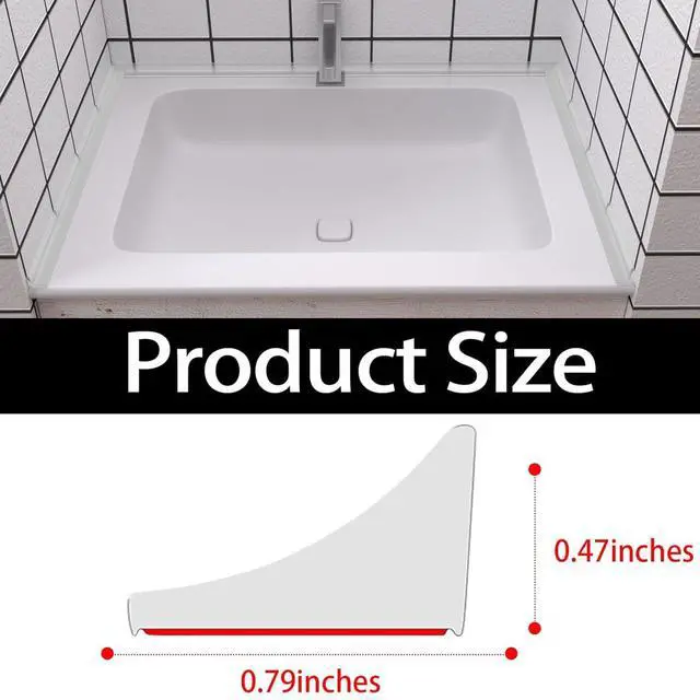 Alt view image 2 of 7 - Silicone Shower Threshold Water Dam Barrier, 39 Inch, Clear | Self-Adhesive Glass Shower Door Bootom Seal Strip, Shower Water Guard Blocker for Walk in Bathroom, Kitchen