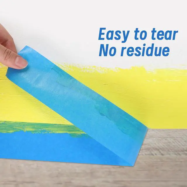 Alt view image 5 of 7 - 5 Rolls Painters Tape 2 Inch Wide Blue Painters Tape for Wall Painting | 1.89In × 55Yd × 5Rolls Upgrade Washi Tape UV Resistant Multi-Surface Masking Tape for Painting Edge Treatment DIY Crafts