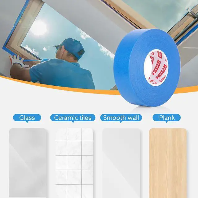 Alt view image 7 of 7 - 5 Rolls Painters Tape 2 Inch Wide Blue Painters Tape for Wall Painting | 1.89In × 55Yd × 5Rolls Upgrade Washi Tape UV Resistant Multi-Surface Masking Tape for Painting Edge Treatment DIY Crafts