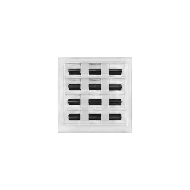 Alt view image 2 of 7 - 8x8 White Modern AC Vent Cover - Decorative Air Vent - Standard Linear Slot Diffuser - Register Grille for Ceiling, Walls & Floors - Texas