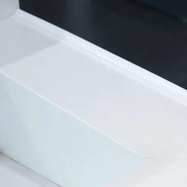 Alt view image 5 of 7 - Silicone Shower Threshold Water Dam Barrier, 39 Inch, Clear | Self-Adhesive Glass Shower Door Bootom Seal Strip, Shower Water Guard Blocker for Walk in Bathroom, Kitchen
