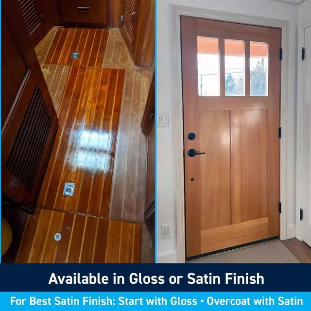 Alt view image 5 of 7 - Gleam Marine Spar Varnish for Boats & Outdoor Wood - Gloss Quart | Oil-Based Polyurethane Finish; No Thinning; UV Inhibitors; Wooden Boats, Yacht Brightwork, Furniture & Interior/Exterior Wood
