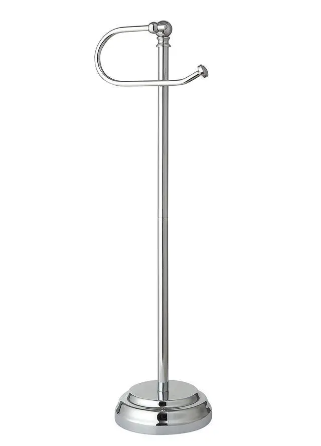Alt view image 3 of 5 - Classic Bathroom Free Standing Toilet Tissue Paper Roll Holder Stand