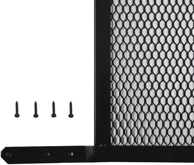 Alt view image 3 of 5 - M-D Building Steel Door Grille, Bronze, 24in x Fits Doors 30in-36in | Powder-Coated Steel, Screw-On Install Screws Included, Cut-To-Fit Hacksaw Trim, Indoor/Outdoor Use, Rust Resistant