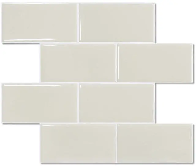 Main image of 10-Sheet Subway Tile Peel and Stick Backsplash, Self Adhesive Vinyl Wall Tiles, Stick on Backsplash for Kitchen and Bathroom(Thicker Design)