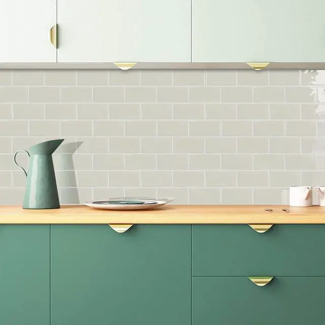 Alt view image 2 of 7 - 10-Sheet Subway Tile Peel and Stick Backsplash, Self Adhesive Vinyl Wall Tiles, Stick on Backsplash for Kitchen and Bathroom(Thicker Design)
