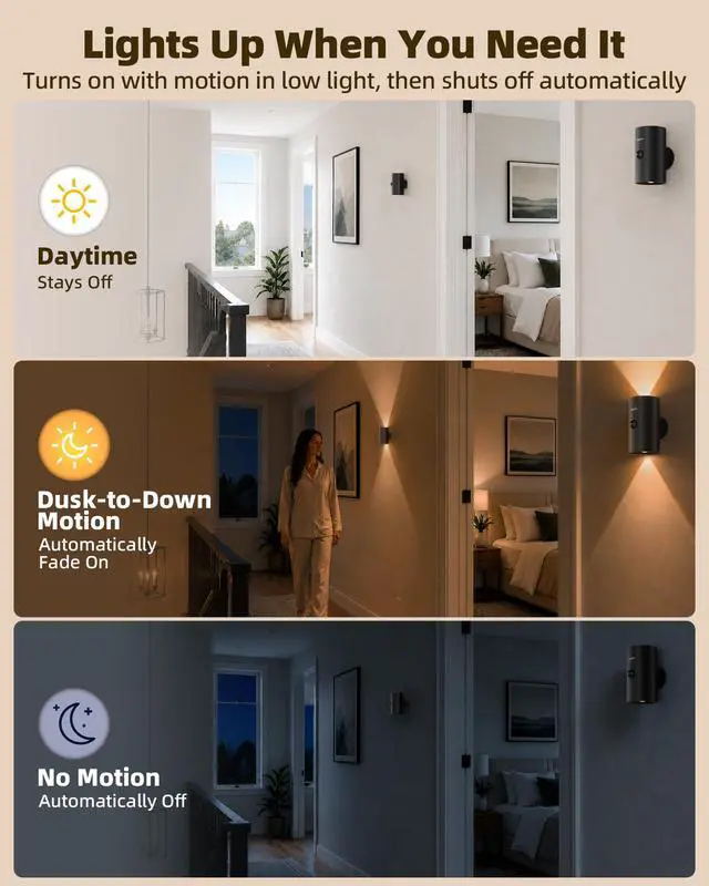 Alt view image 3 of 7 - Motion Sensor Wall Lights with Remote, Rechargeable, Peel and Stick | 3 Color Temps, 12 RGB Colors, Wireless, Magentic, 2 Pack LED Sconces for Hallway, Living Room
