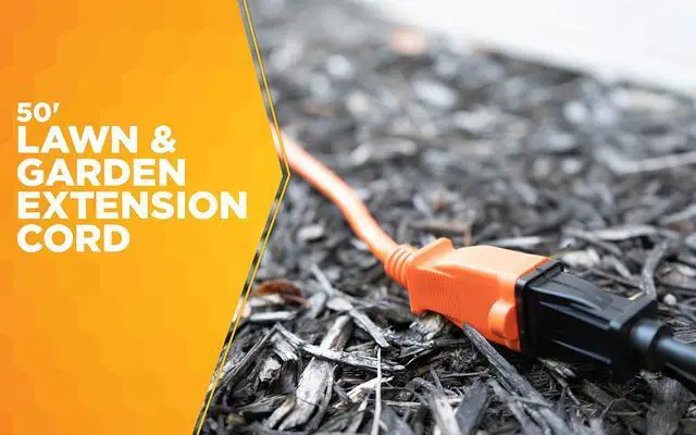 Alt view image 2 of 7 - Southwire 50ft Outdoor Extension Cord Bright Orange, 16/2 Two-Prong Durable SJTW Jacket for Landscaping & Light-Duty Power Molded Plug