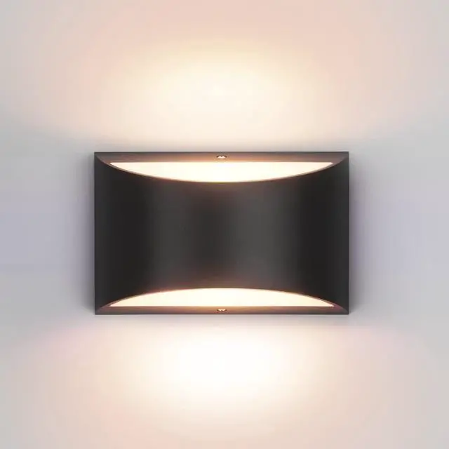 Main image of Black Modern LED Wall Sconce Indoor Wall Lights 1 Pack Hardwired Up and Down Wall Mount Light for Living Room Bedroom Hallway Corridor Conservatory Warm White 3000K(with G9 Bulbs)