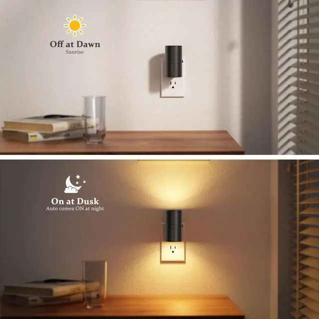 Alt view image 2 of 7 - LED Night Light, Night Lights Plug into Wall, Dusk to Dawn,5 Color | 5 Color Temperatures, Rotating Plug, Dimmable Nightlights, Adjustable Brightness for Bedroom Bathroom Hallway, 4 Pack