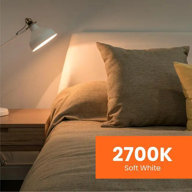 Alt view image 6 of 7 - A19 LED Light Bulbs, 60W Eq, Dimmable, Soft White 8 Pack