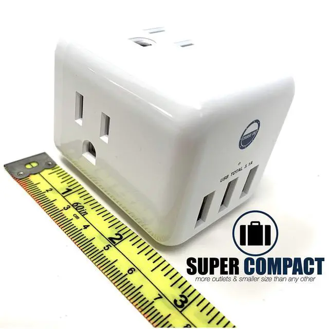 Alt view image 6 of 7 - Cruise Approved Power Strip Non Surge Protector for Cruise Ship Multi Plug, 6 Outlets, 3 USB & 3 AC Outlet for Carnival, Celebrity, Princess, Norwegian & Major Lines in 2026 & 2027