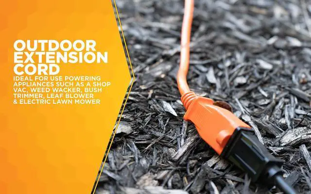 Alt view image 5 of 7 - Southwire 50ft Outdoor Extension Cord Bright Orange, 16/2 Two-Prong Durable SJTW Jacket for Landscaping & Light-Duty Power Molded Plug