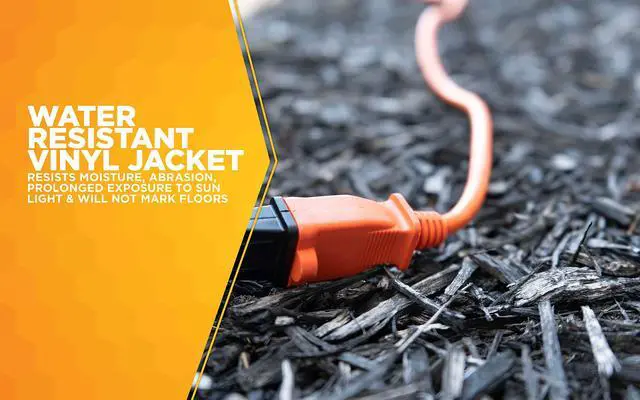 Alt view image 6 of 7 - Southwire 50ft Outdoor Extension Cord Bright Orange, 16/2 Two-Prong Durable SJTW Jacket for Landscaping & Light-Duty Power Molded Plug