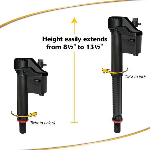 Alt view image 2 of 5 - 2X Long-Life Toilet Fill Valve - Universal Fits 99% of Toilets