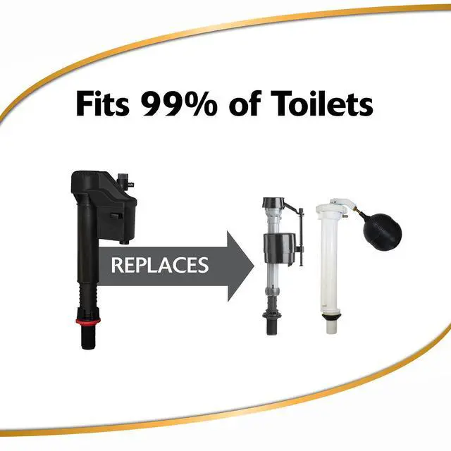 Alt view image 4 of 5 - 2X Long-Life Toilet Fill Valve - Universal Fits 99% of Toilets