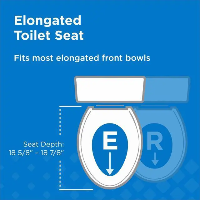 Alt view image 3 of 7 - Elongated Toilet Seat with Cover, Soft Close, No Slam, Quick & Easy Install, Heavy-Duty Plastic, Adjustable Fit for Standard Elongated Toilets, Durable & Fade-Resistant, White G0099213