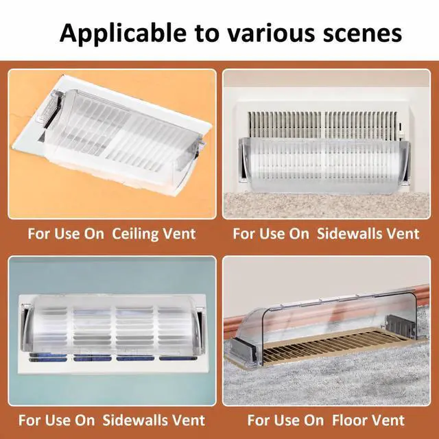 Alt view image 4 of 7 - 2 Pack Air Vent Deflector, Adjustable Magnetic Heat Deflector for Vents | 8.5"15" Adjustable,Magnetic Installation,Fits Floor,Wall & Ceiling Vents,Energy-Saving Design,Adjustable Airflow Control