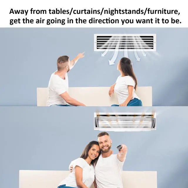 Alt view image 7 of 7 - 2 Pack Air Vent Deflector, Adjustable Magnetic Heat Deflector for Vents | 8.5"15" Adjustable,Magnetic Installation,Fits Floor,Wall & Ceiling Vents,Energy-Saving Design,Adjustable Airflow Control