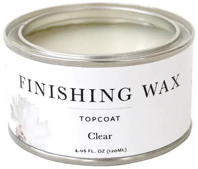 Main image of Finishing Wax - Protective topcoat Paint - Use on interior furniture, cabinets, walls, home decor and accessories - Odor-Free, Non-Hazardous - Clear - 120 ml