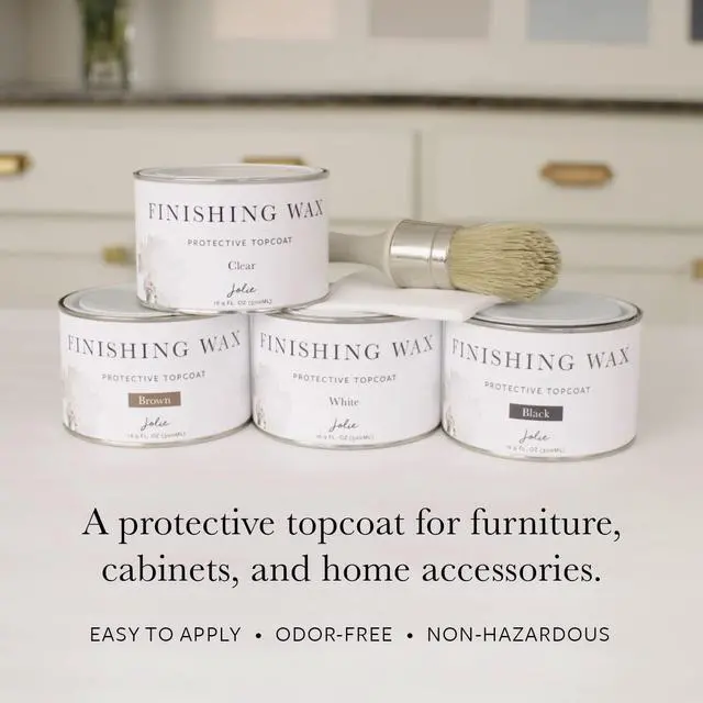 Alt view image 2 of 7 - Finishing Wax - Protective topcoat Paint - Use on interior furniture, cabinets, walls, home decor and accessories - Odor-Free, Non-Hazardous - Clear - 120 ml
