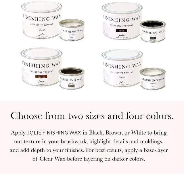 Alt view image 4 of 7 - Finishing Wax - Protective topcoat Paint - Use on interior furniture, cabinets, walls, home decor and accessories - Odor-Free, Non-Hazardous - Clear - 120 ml