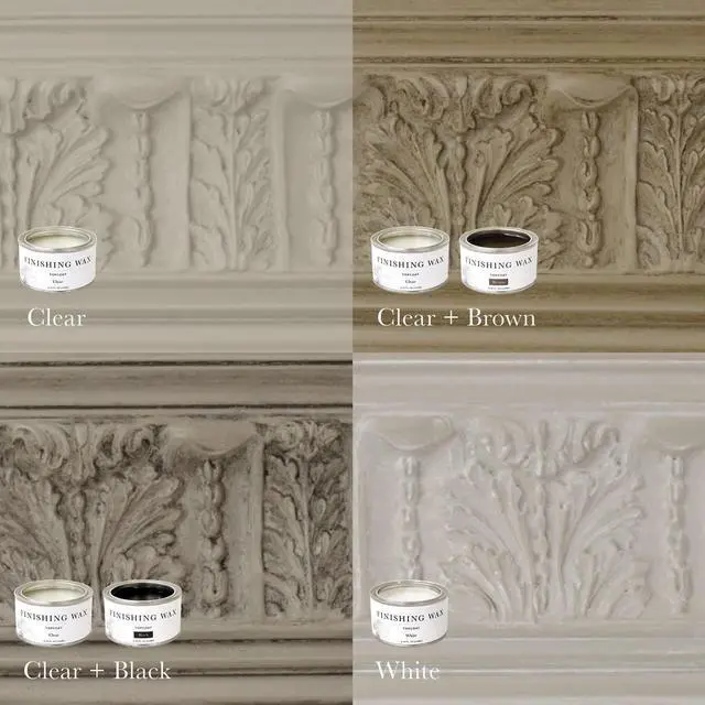 Alt view image 5 of 7 - Finishing Wax - Protective topcoat Paint - Use on interior furniture, cabinets, walls, home decor and accessories - Odor-Free, Non-Hazardous - Clear - 120 ml